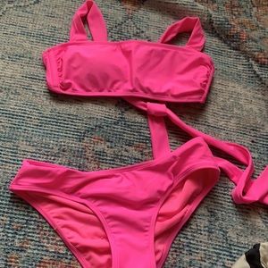 Hot pink bikini set